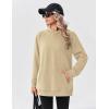 imageZeagoo Womens Fleece Hoodies Soft Midweight Casual Hooded Sweatshirts Y2K Fall Winter Pullover Tops Kangaroo PocketLight Brown