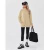 imageZeagoo Womens Fleece Hoodies Soft Midweight Casual Hooded Sweatshirts Y2K Fall Winter Pullover Tops Kangaroo PocketLight Brown