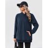 imageZeagoo Womens Fleece Hoodies Soft Midweight Casual Hooded Sweatshirts Y2K Fall Winter Pullover Tops Kangaroo PocketNavy Blue