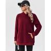 imageZeagoo Womens Fleece Hoodies Soft Midweight Casual Hooded Sweatshirts Y2K Fall Winter Pullover Tops Kangaroo PocketWine Red
