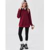 imageZeagoo Womens Fleece Hoodies Soft Midweight Casual Hooded Sweatshirts Y2K Fall Winter Pullover Tops Kangaroo PocketWine Red