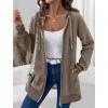 imageZeagoo Zip Up Hoodies For Women Long Sleeve Oversized Sweatshirts Casual Lightweight Fleece Jackets With Pockets02coffeegrey