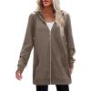 imageZeagoo Zip Up Hoodies For Women Long Sleeve Oversized Sweatshirts Casual Lightweight Fleece Jackets With Pockets02coffeegrey