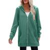 imageZeagoo Zip Up Hoodies For Women Long Sleeve Oversized Sweatshirts Casual Lightweight Fleece Jackets With PocketsGreenhot