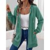 imageZeagoo Zip Up Hoodies For Women Long Sleeve Oversized Sweatshirts Casual Lightweight Fleece Jackets With PocketsGreenhot