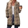 imageZeagoo Zip Up Hoodies For Women Long Sleeve Oversized Sweatshirts Casual Lightweight Fleece Jackets With PocketsLeopard Print