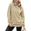 imageZeagoo Womens Fleece Hoodies Soft Midweight Casual Hooded Sweatshirts Y2K Fall Winter Pullover Tops Kangaroo PocketLight Brown