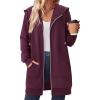 imageZeagoo Womens Zip Up Hoodies Long Sleeve Fall Tunic Hooded Sweatshirt Oversized Fleece Jacket With Pockets Fall Coats 2025Wine Red