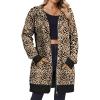 imageZeagoo Zip Up Hoodies For Women Long Sleeve Oversized Sweatshirts Casual Lightweight Fleece Jackets With PocketsLeopard Print