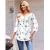 imageZeagoo 34 Length Sleeve Womens Tops Round Neck Casual Summer Tunic Tops Basic Tees Blouses Dressy TShirts Pleated ShirtsAwhite