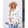 imageZeagoo 34 Length Sleeve Womens Tops Round Neck Casual Summer Tunic Tops Basic Tees Blouses Dressy TShirts Pleated ShirtsAwhite