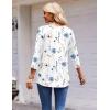 imageZeagoo 34 Length Sleeve Womens Tops Round Neck Casual Summer Tunic Tops Basic Tees Blouses Dressy TShirts Pleated ShirtsAwhite