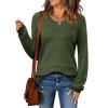 imageZeagoo Sweaters for Women Long Sleeve Tops Soft Knit Crew Neck Pullover Sweater Lightweight Crochet 2025 Fall OutfitsArmy Green