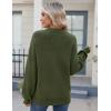 imageZeagoo Womens 2025 Fall Chunky Knit Sweater Oversized Crewneck Long Sleeve Winter Cotton Pullover Sweaters Jumper TopsArmy Green