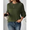 imageZeagoo Womens 2025 Fall Chunky Knit Sweater Oversized Crewneck Long Sleeve Winter Cotton Pullover Sweaters Jumper TopsArmy Green