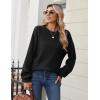 imageZeagoo Womens 2025 Fall Chunky Knit Sweater Oversized Crewneck Long Sleeve Winter Cotton Pullover Sweaters Jumper TopsBlack