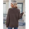 imageZeagoo Womens 2025 Fall Chunky Knit Sweater Oversized Crewneck Long Sleeve Winter Cotton Pullover Sweaters Jumper TopsBrown