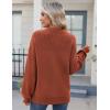 imageZeagoo Womens 2025 Fall Chunky Knit Sweater Oversized Crewneck Long Sleeve Winter Cotton Pullover Sweaters Jumper TopsCaramel