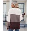 imageZeagoo Womens 2025 Fall Chunky Knit Sweater Oversized Crewneck Long Sleeve Winter Cotton Pullover Sweaters Jumper TopsColorblock 284
