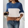 imageZeagoo Womens 2025 Fall Chunky Knit Sweater Oversized Crewneck Long Sleeve Winter Cotton Pullover Sweaters Jumper TopsColorblock 458