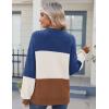 imageZeagoo Womens 2025 Fall Chunky Knit Sweater Oversized Crewneck Long Sleeve Winter Cotton Pullover Sweaters Jumper TopsColorblock 458