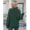 imageZeagoo Womens 2025 Fall Chunky Knit Sweater Oversized Crewneck Long Sleeve Winter Cotton Pullover Sweaters Jumper TopsGreen
