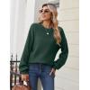 imageZeagoo Womens 2025 Fall Chunky Knit Sweater Oversized Crewneck Long Sleeve Winter Cotton Pullover Sweaters Jumper TopsGreen