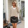 imageZeagoo Womens 2025 Fall Sweaters Long Sleeve V Neck Knit Pullovers Business Casual Sweater TopsApricot