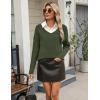 imageZeagoo Womens 2025 Fall Sweaters Long Sleeve V Neck Knit Pullovers Business Casual Sweater TopsArmy Green