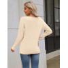 imageZeagoo Womens 2025 Fall Sweaters Long Sleeve V Neck Knit Pullovers Business Casual Sweater TopsBeige