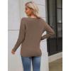 imageZeagoo Womens 2025 Fall Sweaters Long Sleeve V Neck Knit Pullovers Business Casual Sweater TopsBrown