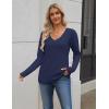 imageZeagoo Womens 2025 Fall Sweaters Long Sleeve V Neck Knit Pullovers Business Casual Sweater TopsNavy