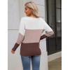 imageZeagoo Womens 2025 Fall Sweaters Long Sleeve V Neck Knit Pullovers Business Casual Sweater TopsWhitepurple