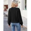 imageZeagoo Womens 2025 Fall VNeck Cropped Sweater Trendy Long Latern Sleeve Ribbed Knit Pullover Crop TopsBlack