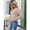 imageZeagoo Womens 2025 Fall VNeck Cropped Sweater Trendy Long Latern Sleeve Ribbed Knit Pullover Crop TopsDot Khaki