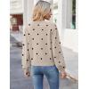 imageZeagoo Womens 2025 Fall VNeck Cropped Sweater Trendy Long Latern Sleeve Ribbed Knit Pullover Crop TopsDot Khaki