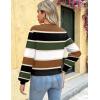 imageZeagoo Womens 2025 Fall VNeck Cropped Sweater Trendy Long Latern Sleeve Ribbed Knit Pullover Crop TopsMultibrown