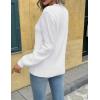 imageZeagoo Womens Fall Tops 2025 Fashion V Neck Long Sleeve Pullover Sweater SXXLAll White