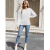 imageZeagoo Womens Fall Tops 2025 Fashion V Neck Long Sleeve Pullover Sweater SXXLAll White