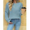 imageZeagoo Womens Fall Tops 2025 Fashion V Neck Long Sleeve Pullover Sweater SXXLBlue