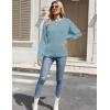 imageZeagoo Womens Fall Tops 2025 Fashion V Neck Long Sleeve Pullover Sweater SXXLBlue