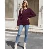 imageZeagoo Womens Fall Tops 2025 Fashion V Neck Long Sleeve Pullover Sweater SXXLDark Red