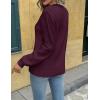 imageZeagoo Womens Fall Tops 2025 Fashion V Neck Long Sleeve Pullover Sweater SXXLDark Red