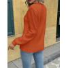 imageZeagoo Womens Fall Tops 2025 Fashion V Neck Long Sleeve Pullover Sweater SXXLOrange