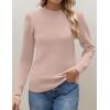 imageZeagoo Womens Fleece Sherpa Lined Sweater Mock Neck Long Sleeve Thermal Shirt 2025 Fall Winter Fuzzy Knit Jumper Tops SXXLKhaki