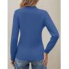 imageZeagoo Womens Fleece Sherpa Lined Sweater Mock Neck Long Sleeve Thermal Shirt 2025 Fall Winter Fuzzy Knit Jumper Tops SXXLNavy