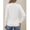 imageZeagoo Womens Fleece Sherpa Lined Sweater Mock Neck Long Sleeve Thermal Shirt 2025 Fall Winter Fuzzy Knit Jumper Tops SXXLWhite