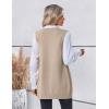 imageZeagoo Womens Sweater Vest 2025 Oversized Sleeveless V Neck Pullovers with Pocket Knitted Fall OutfitsApricot