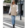 imageZeagoo Womens Sweater Vest 2025 Oversized Sleeveless V Neck Pullovers with Pocket Knitted Fall OutfitsApricot