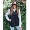 imageZeagoo Womens Sweater Vest 2025 Oversized Sleeveless V Neck Pullovers with Pocket Knitted Fall OutfitsBlack